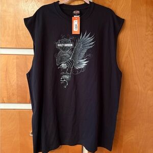 Harley-Davidson Black Sleeveless Men's Shirt Buffalo NY 2X NWT 2010